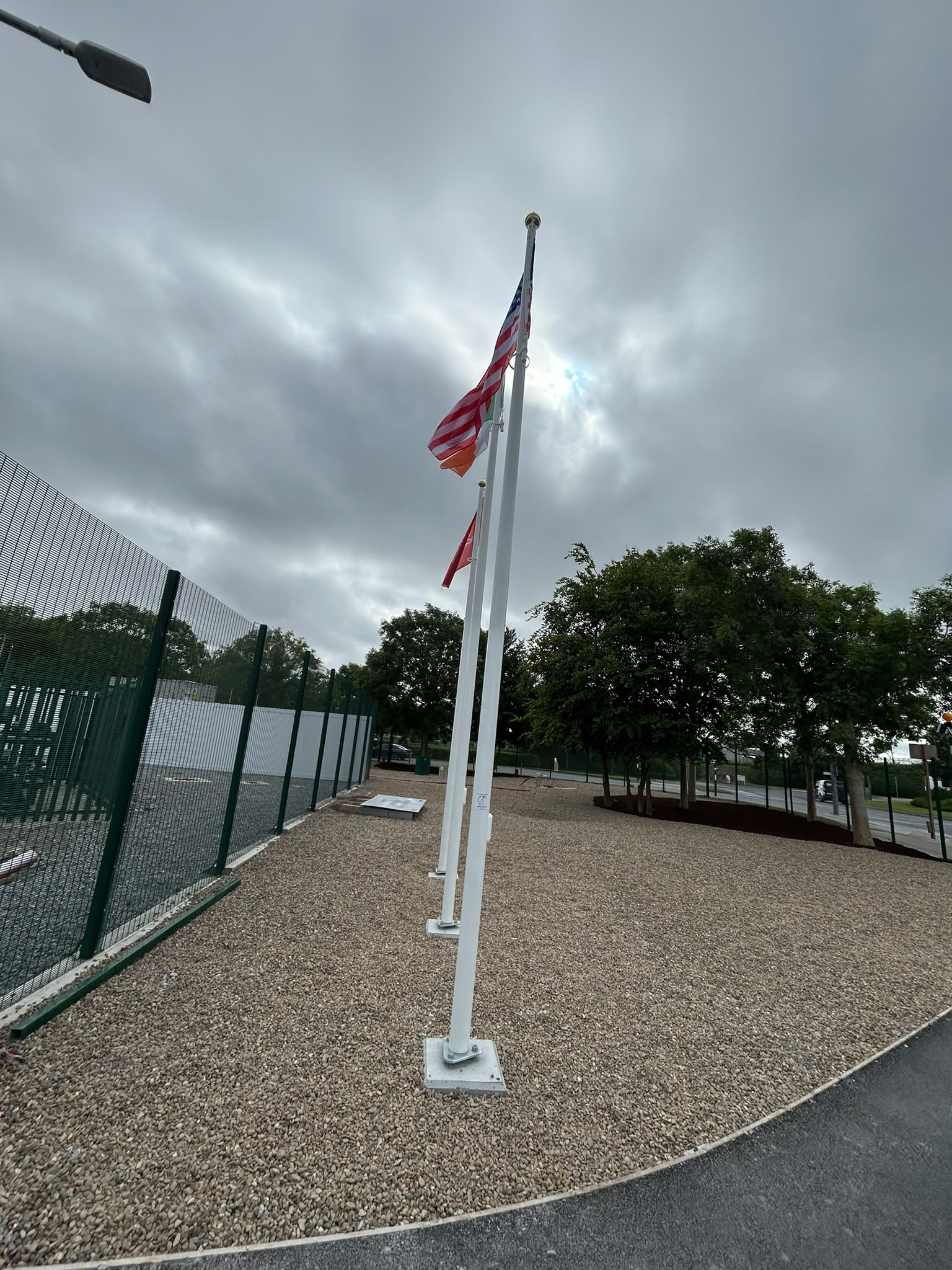 Corporate flagpoles Eli Lilly Limerick